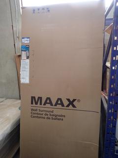 Maax Tub Wall 48-61 In. x 30-34 In. x 80 In. 5-pc Acrylic White.