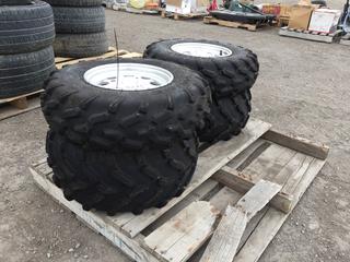 (4) Carlisle Quad Tires w/ Rims. AT26 x 8R12.