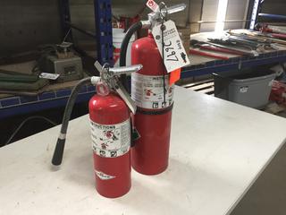 (1) Amerex 10lb Dry Chemical Fire Extinguisher Multi Purpose, Model # B456 and (1) Amerex 5lb Dry Chemical Fire Extinguisher Multi Purpose, Model # B500.