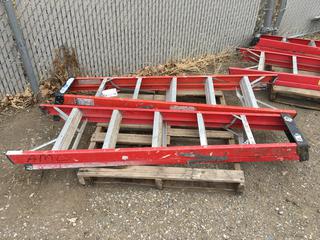 (2) Step Ladders 6 Ft. Fiberglass. *Damaged*