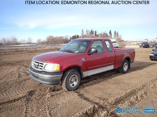 Fort Saskatchewan Location - 2000 Ford F-150 XL Extended Cab Pickup c/w 4.2L V6, A/T, A/C, LT245/75R16 Tires, 6 Ft. 5 In. Box, VIN 2FTZX1722YCB04929 *Note: Turns Over, Doesn't Run, Requires Battery, Electrical Issues, Damage*