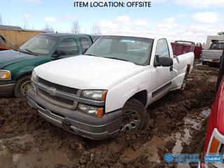 Selling Off-Site - 2007 Chevrolet Silverado 1500 Regular Cab Pickup c/w 4.8L Vortec, A/T, LT245/70R17 Tires, VIN 1GCEC14V97Z130454 *Note: Parts Only, Flat Tires, No Key, Bill of Sale Only* **Located Offsite at 21220-107 Avenue NW, Edmonton, For More Information Contact Richard at 780-222-8309**