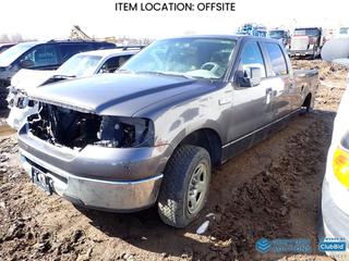 Selling Off-Site - 2007 Ford F-150 XLT Crew Cab Pickup c/w P255/65R17 Tires, VIN 1FTPW12V17FB70547 *Note: Parts Only, No Engine, Missing and Flat Tires, Bill of Sale Only* **Located Offsite at 21220-107 Avenue NW, Edmonton, For More Information Contact Richard at 780-222-8309**