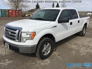 High River Location -  2011 Ford F150 XLT Crew Cab 4x4 Pickup c/w 5.0L V8 Gas, A/T, A/C, 265/70R17 Tires, Showing 197,776 Kms, VIN 1FTFW1EF7BFC23289 *Note: Electrical Issues, Hazard Lights Stay On*