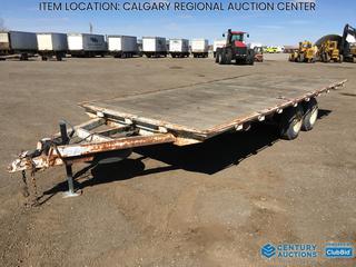 High River Location -  19 Ft. T/A Deck Trailer c/w 7 Pin Connector, Spare Tire, 7.00R15 Tires *Note: No VIN* (VIN OBL1)