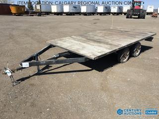 High River Location -  11 Ft. T/A Deck Trailer c/w 2 In. Ball, 4 Pin Plug, Tail Lights, 155R12 Tires *Note: No VIN* (VIN OBL2)