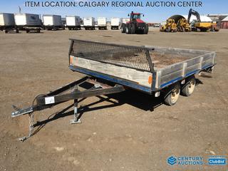 High River Location -  9 Ft. T/A Deck Trailer c/w 2 In. Ball, 4 Pin Plug, Side & Rear Boards, Tail Lights, 5.30R12 Tires *Note: No VIN* (VIN OBL3)