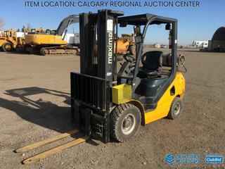 High River Location - Zhejiang Maximal FGL25T-AWA 2500 Kg. Forklift c/w 4 cyl Dual Fuel Gas/LPG, FOPS, 3 Stage Mast w/Side Shift, 42 In. Forks, 7.00R12 Front, 6.00-9 Rear Tires, Showing 1,757 Hours, S/N 1402504210