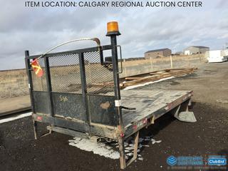 High River Location - Ventures 9 Ft. Truck Deck c/w Headache Rack, Orange Beacon & Mud Flaps.