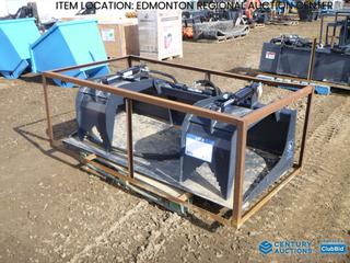 Fort Saskatchewan Location - Unused Wolverine 72 In. Hydraulic Skid Steer Grapple Bucket w/ Quick Attach