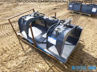 Fort Saskatchewan Location - Unused Wolverine 72 In. Hydraulic Skid Steer Grapple Bucket w/ Quick Attach 