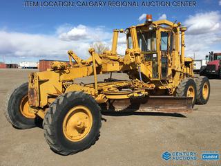 High River Location -  1963 Champion 562B Motor Grader c/w Enclosed Cab, ROPS, 14 Ft. Moldboard, Scarifier, 13.00-24 Tires, Showing 2237 Hours, S/N 63 562B 459 1221