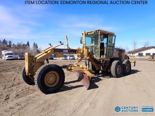 Fort Saskatchewan Location - 2004 Caterpillar 140H Motor Grader c/w CAT 3176 Diesel, Cab, A/C, Heater, 5 Ripper Shanks, Ecco Back Up Camera, 14.00R24 Tires, 14 Ft. Mouldboard, Showing 13,154 Hours, SN CAT0140HVAPM1460