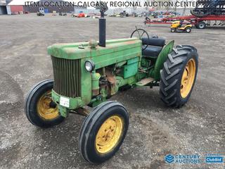 High River Location -  1953 John Deere 40-U Tractor c/w 2 Cyl Gas, 540 PTO, 6.50-16 Front, 12.4-26 Rear Tires, S/N 60469