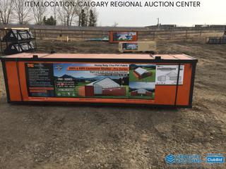 High River Location - Unused TMG-ST3040CVF Container Shelter c/w Rigid End Wall and Front Drop, 30 Ft. x 40 Ft.