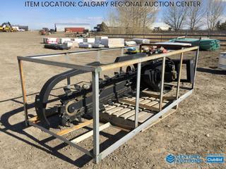 High River Location - Unused Hydraulic Trencher Attachment To Fit Skid Steer Working Depth of 60 In. / 12 In. 