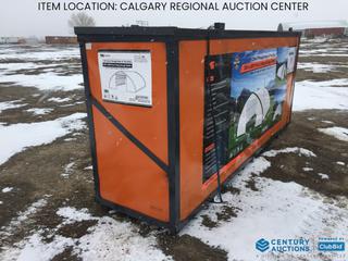 High River Location - Unused TMG-ST3080 Peak Ceiling Storage Shelter, 30 Ft. x 80 Ft. x 15 Ft, Door Dimensions 12 Ft. x 11 Ft.