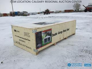 High River Location - Unused TMG-MS2119 Double Garage Metal Shed, 21 Ft. x 19 Ft.