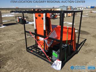 High River Location - Unused TMG-PD700S Hydraulic Skid Steer Post Driver w/ Nitrogen Charge Kit, Service Tool Kit, (2) 1/2 In. Hydraulic Hoses.