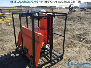 High River Location - Unused TMG-PD700S Hydraulic Skid Steer Post Driver w/ Nitrogen Charge Kit, Service Tool Kit, (2) 1/2 In. Hydraulic Hoses.