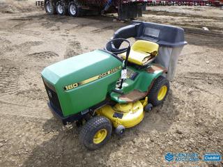 Fort Saskatchewan Location - John Deere 160 Ride-On Mower c/w FB460V, SN M00160T504237 *Note: No Battery, Running Condition Unknown* (PL0800B)