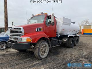 Selling Off-Site - 1998 Sterling T/A Tank Truck c/w Advance Tank, VIN 1FDYS96K2WVA38556. Located at 5717 - 84 Street SE Calgary, AB Call Johnnie @ 403-990-3978 For Further Information and Viewing.
