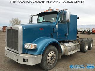 High River Location - 2014 Peterbilt 367 T/A Truck Tractor, Paccar MX-13 12.9L, Eaton Auto, Wet Kit, PTO, 40,000 LB Rear Axles, 11R22.5 Tires, Showing 742,340 Kms, VIN 1XPTDP9X8ED234086