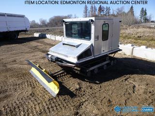 Fort Saskatchewan Location - Cushman Trackster 898000-7320 UTV c/w Honda GX670 V-Twin, Diesel, Custom Built Cab, (2) Champion 4500 Lb Winch, 72 In. Moose Plow, 15 1/2 In. Tracks