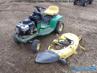 Fort Saskatchewan Location - John Deere STX38 Ride-On Mower c/w 14 HP Kohler Engine, 38 In. Mower Deck, SN M00STXB178049 *Note: Parts Only*