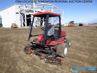 Fort Saskatchewan Location - Toro Reel Master 5200-D Fairways Mower c/w Kubota D1105-T Diesel, (5) 22 In. Reels, 26.5x14-12 Front Tires, 19x9.5-8 Rear Tires, Showing 4234 Hours, SN 03540-240000740 *Note: Damage to Cage*