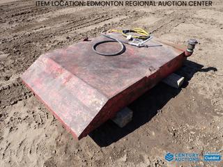 Fort Saskatchewan Location - 6 1/2 Ft. X 48 In. X 10 In. Double Wall 580L Slip Tank c/w Fill-Rite 8GPM Transfer Pump, Battery Hook Up Cables, Built In Baffles, Reinforced For ATV, Built In ATV Ramp And Nozzle *Note: Previously Contained Dyed Diesel APO*