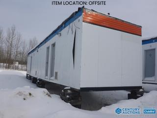 Selling Off-Site - Artisan 10 Ft. x 54 Ft. Wash Car c/w Men's Room w/ (3) Sinks, (2) Toilets, (2) Showers, Ladies Room w/ (2) Sinks, (2) Toilets, (2) Showers, (3) Hot Water Tanks, SN A20540345 *Note: Siding Lifted* **Located Offsite Near Lac La Biche, For More Information Contact Connor at 780-218-4493**