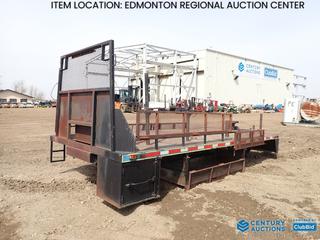 Fort Saskatchewan Location - 18 Ft. x 8 Ft. Truck Deck w/ Fold Down Side Headache Rack, Storage and Hangers