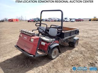 Fort Saskatchewan Location - 1997 Toro Workman 3300-D c/w Diesel, 3 Spd, PTO, 20x10-10 Front Tires, 24x-13-12 Rear Tires, 62 In. x 51 In. Hydraulic Dump Box, Showing 3359 Hours, SN 07205TC-90249 *Note: Turns Over, Does Not Start, Damage*