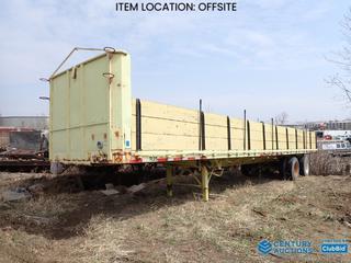 Selling Off-Site - 45 Ft. T/A Deck Trailer c/w Solid Front, Sidewalls, RB Over WB Susp, SN 783442 **Located Offsite at 21220-107 Avenue NW, Edmonton, For More Information Contact Richard at 780-222-8309**