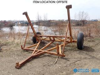 Selling Off-Site - Reel Trailer, Approx. 8 Ft. Width, 11.25-24 Tires *Note: Flat Tires* **Located Offsite at 21220-107 Avenue NW, Edmonton, For More Information Contact Richard at 780-222-8309**