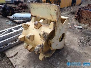 Selling Off-Site - 25 In. Padfoot Roller to Fit Excavator **Located Offsite at 21220-107 Avenue NW, Edmonton, For More Information Contact Richard at 780-222-8309**