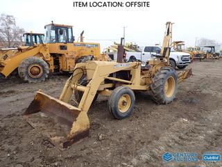 Selling Off-Site - John Deere 300 Loader Backhoe c/w 2WD, 3 Cyl John Deere, Manual, Outrig Rear, 72 In. Front End Loader, 18 In. Backhoe, Showing 6207 Hours, SN 033352T *Note: Engine Seized* **Located Offsite at 21220-107 Avenue NW, Edmonton, For More Information Contact Richard at 780-222-8309**