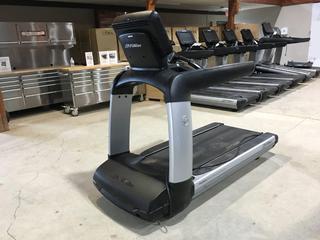 Life Fitness 95T Elevation Series Treadmill c/w FlexDeck Shock Absorption System, 0-15% Incline, 0.5-14mph, Interactive Workouts & 19 In. Discover SE Console, 120V, 20 Amp Plug, S/N AST159512.
