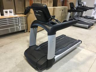 Life Fitness 95T Elevation Series Treadmill c/w FlexDeck Shock Absorption System, 0-15% Incline, 0.5-14mph, Interactive Workouts & 19 In. Discover SE Console, 120V, 20 Amp Plug, S/N AST159944.