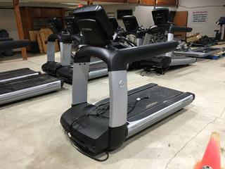 Life Fitness 95T Elevation Series Treadmill c/w FlexDeck Shock Absorption System, 0-15% Incline, 0.5-14mph, Interactive Workouts & 19 In. Discover SE Console, 120V, 20 Amp Plug, S/N AST171962.