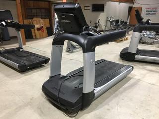 Life Fitness 95T Elevation Series Treadmill c/w FlexDeck Shock Absorption System, 0-15% Incline, 0.5-14mph, Interactive Workouts & 19 In. Discover SE Console, 120V, 20 Amp Plug, S/N AST159946.