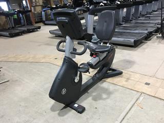 Life Fitness 95R Inspire Recumbent Bike c/w Wide Ride Pedals, Programmed & Interactive Workouts, 25 Resistance Levels & 16 In. Discover Console, S/N RUC100161.