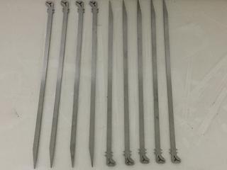 Approximately (18) Yama Hell Razr Stainless Steel Skewers.