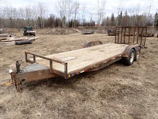 2006 RT Trailers 22ft X 6ft 10in T/A Equipment Trailer C/w 2 5/16 Ball Hitch, 6363KG GVWR, 4ft Fold Down Ramp And ST235/80 R16 Tires. VIN 2R9ES82D86W682443