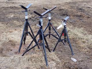 Qty Of (3) Sumner 2000lb Cap. 52in Adjustable Pipe Stands C/w (1) Sumner 2000lb Cap. 42in Adjustable Pipe Stand