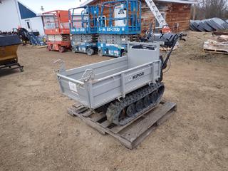 Kipor Model KFGC500 1100lb Cap. Tracked Transporter C/w Kohler Gas Engine, 20in X 44in Box And Drop Down Fronts And Sides. SN 33315030019 *Note: Working Condition Unknown*