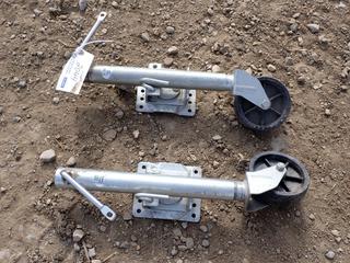 (2) BE 1000lb Cap. Bolt On Swivel Trailer Jacks