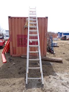 28ft Aluminum Extension Ladder *Note: (1) Rung Cracked And Bent*