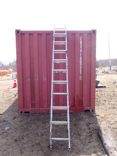 20ft Aluminum Extension Ladder *Note: Bottom Side Bent*